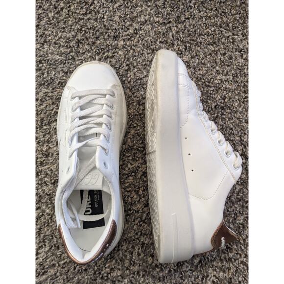 Golden Goose Womens White and Gold Pure Star Sneakers Sz 36/6 Perfect Condition - Picture 3 of 14